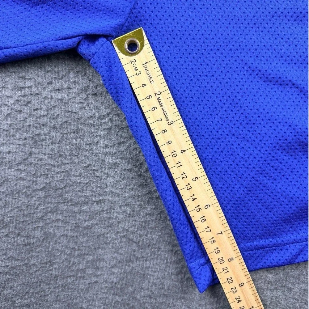 Champion Men's Mesh Athletic Gym Shorts Royal Blue White Side Pockets Size Large